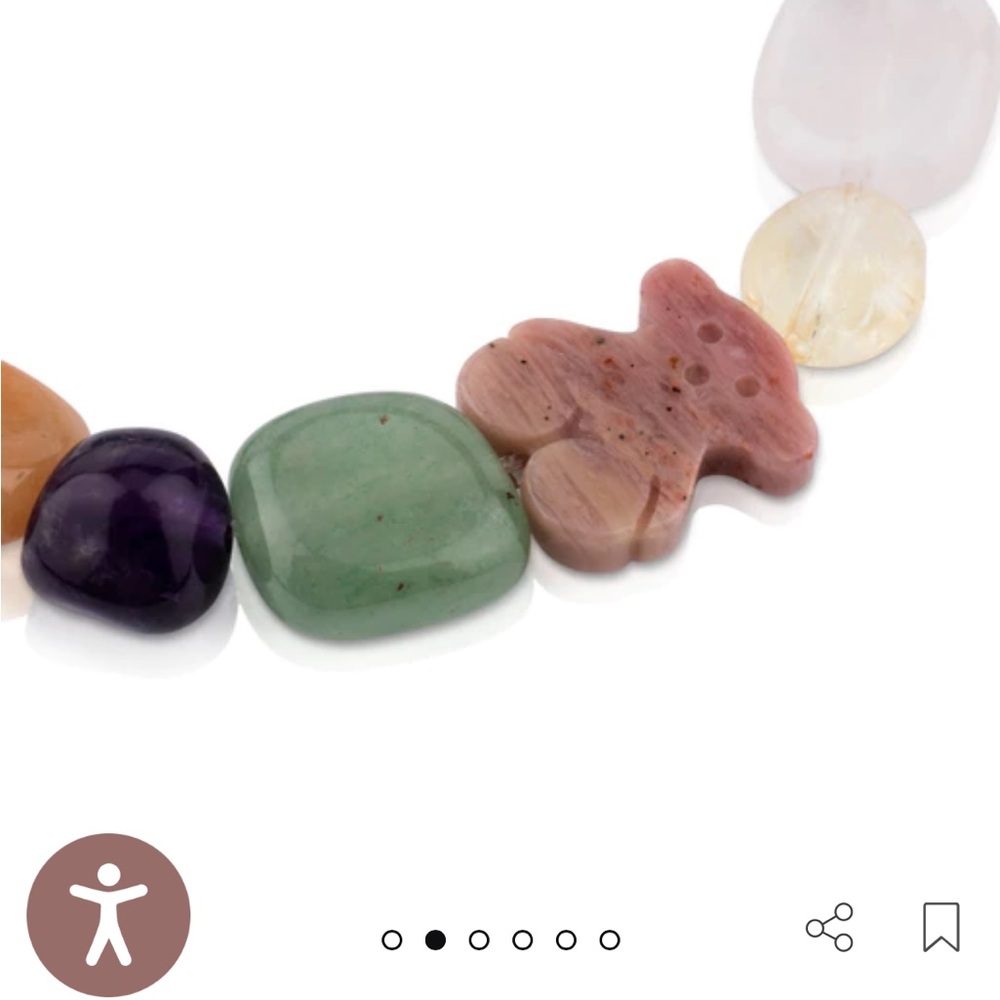 Silver Tous Color Bracelet with Rhodonite - Picture 5 of 8